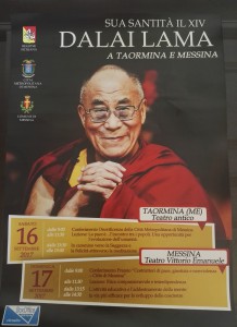 Locandina Dalai Lama a Messina