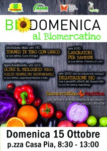 Locandina della Biodomenica 2017 - Legambiente e Aiab Sicilia - Messina