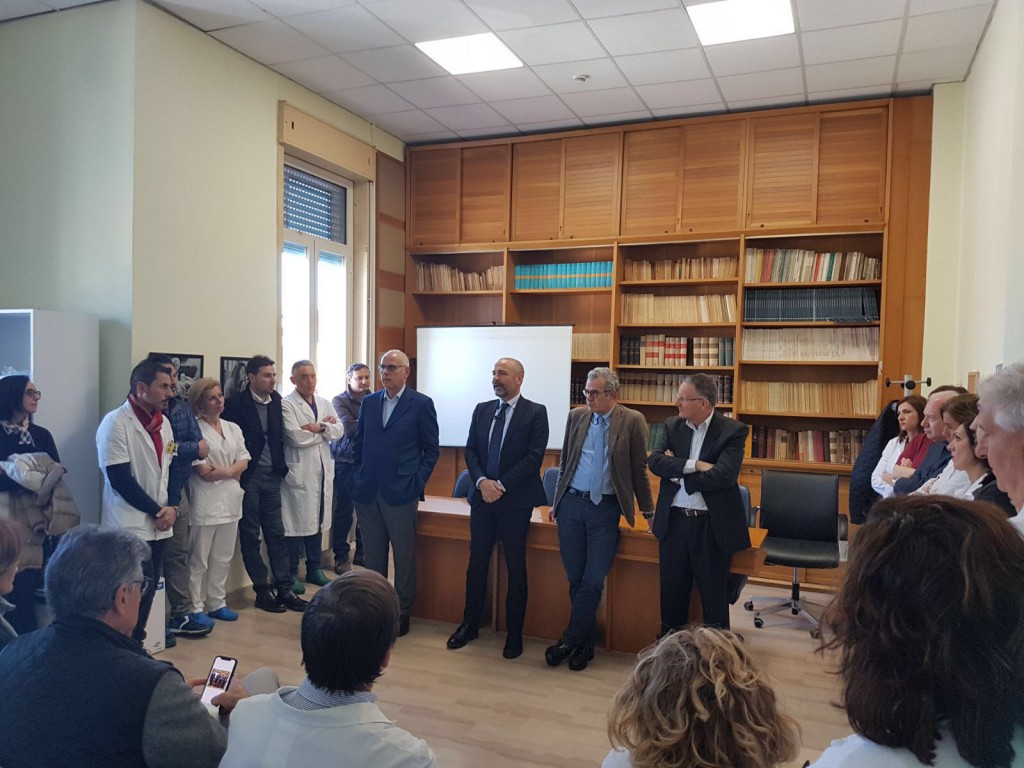 Foto dell'incontro con il personale dell'ospedale Piemonte - Autosospensione Dino Bramanti