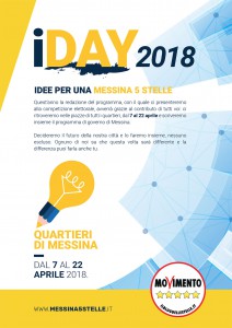 locandina di presentazione dell'iDay Messina, iniziativa di democrazia partecipata 