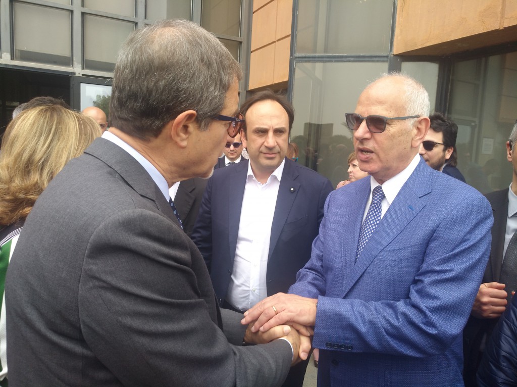 Foto del presidente della Regione Nello Musumeci con Dino Bramanti, candidato sindaco di Messina