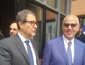 Foto del presidente della Regione Nello Musumeci con Dino Bramanti, candidato sindaco di Messina
