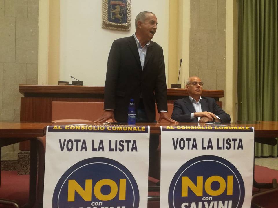 Foto dell'on. Lo Monte e di Dino Bramanti, presentazione lista Noi con Salvini