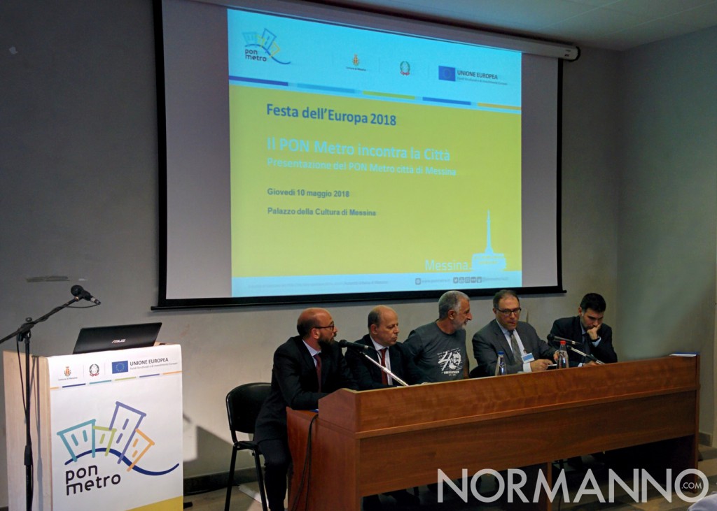 Foto della conferenza di presentazione dei progetti del PON Metro di Messina 2014-2020