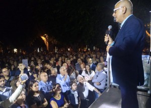 Foto comizio Dino Bramanti, piazza Cairoli - Elezioni amministrative Messina 2018