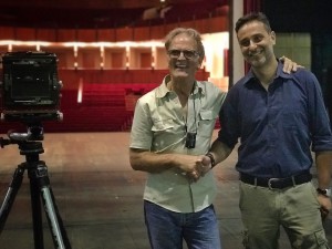 Foto di Klaus Frahm e Luciano Fiorino, presidente dell'EAR Teatro di Messina