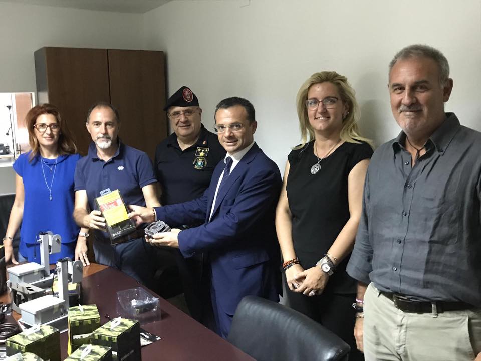 foto del sindaco Cateno De luca, insieme all'Assessore Dafne Musolino e al presidente di MessinaServizi Pippo Lombardo