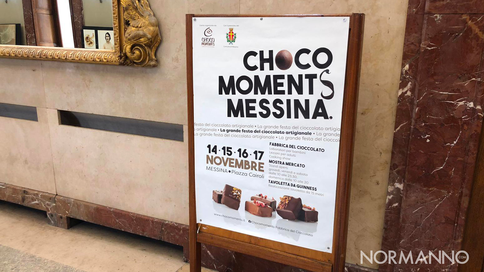 locandina della presentazione festa del cioccolato artigianale choco moments messina