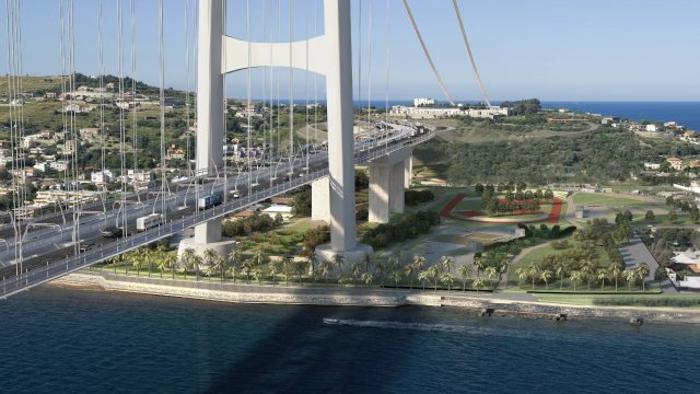 Rendering virtuale ponte sullo Stretto di Messina