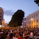 Foto incrocio via I settembre, folla in attesa della Vara - Messina