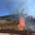 Foto fiamme 01 - Incendio dipartimento di Ingegneria - Messina