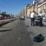 Foto 04 Vigili e Scooter - Incidente sul viale della Liberta - Messina