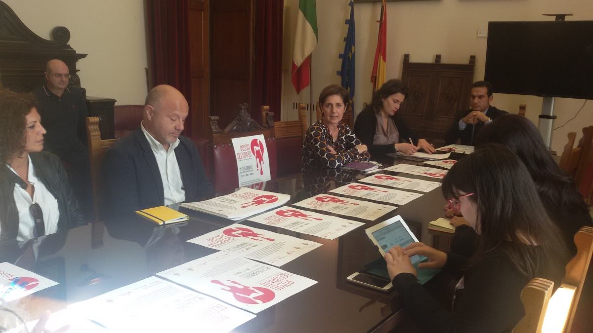 Iniziativa #30giorniNo, foto conferenza stampa "Un posto occupato" e Comune di Messina