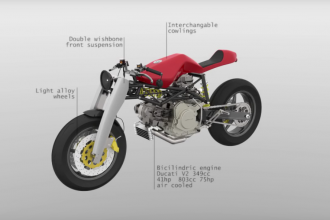 Progetto 3D della moto Valchiria