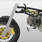 Progetto 3D della moto Valchiria