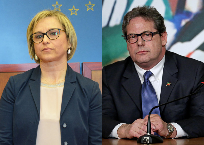 Foto confronto fra Emilia Barrile e Gianfranco Miccichè - Elezioni amministrative 2018 Messina
