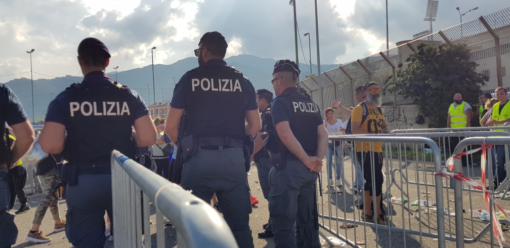 Messina - controlli della Polizia al concerto di Vasco Rossi