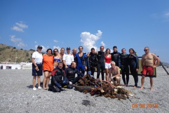 pulizia fondali santa margherita - messina - a opera del trinacria diving centre