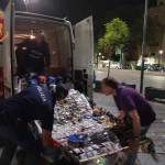 Foto del materiale sequestrato agli abusivi in centro, Messina