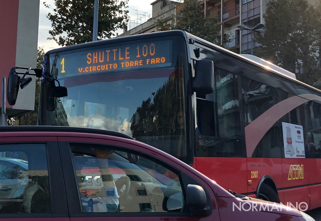 foto dello shuttle, la nuova linea di autobus di messina prevista dal piano di esercizio invernale di ATM (Azienda Trasporti di Messina)