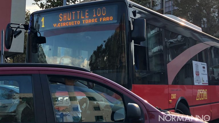 foto dello shuttle, la nuova linea di autobus di messina prevista dal piano di esercizio invernale di ATM (Azienda Trasporti di Messina)