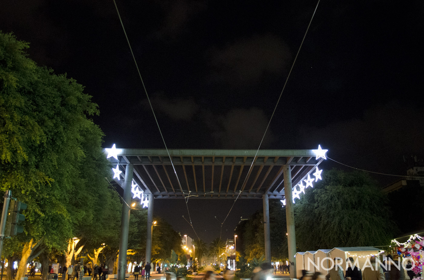 Piazza Cairoli (Messina) illuminata per il Natale 2018