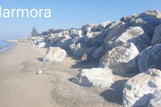 erosione costiera, lavori a marmora