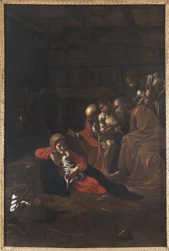 “L'adorazione dei pastori” opera di Caravaggio esposta al museo di Messina (MuMe)