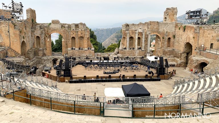 teatro antico di taormina: allestimento, prove, concerto