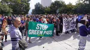 manifestazione no green pass a messina