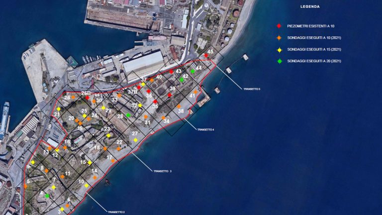 analisi per la bonifica della zona falcata di Messina