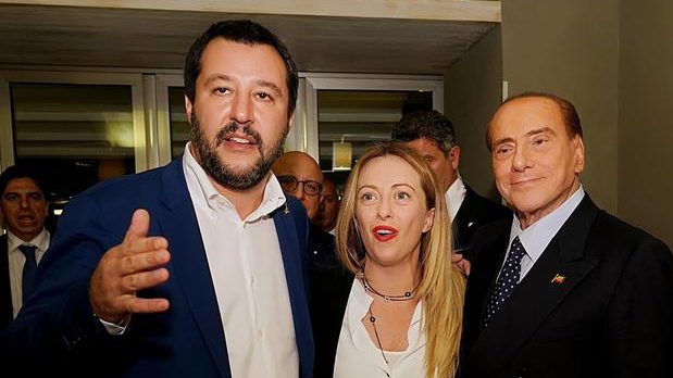 matteo salvini, giorgia meloni e silvio berlusconi