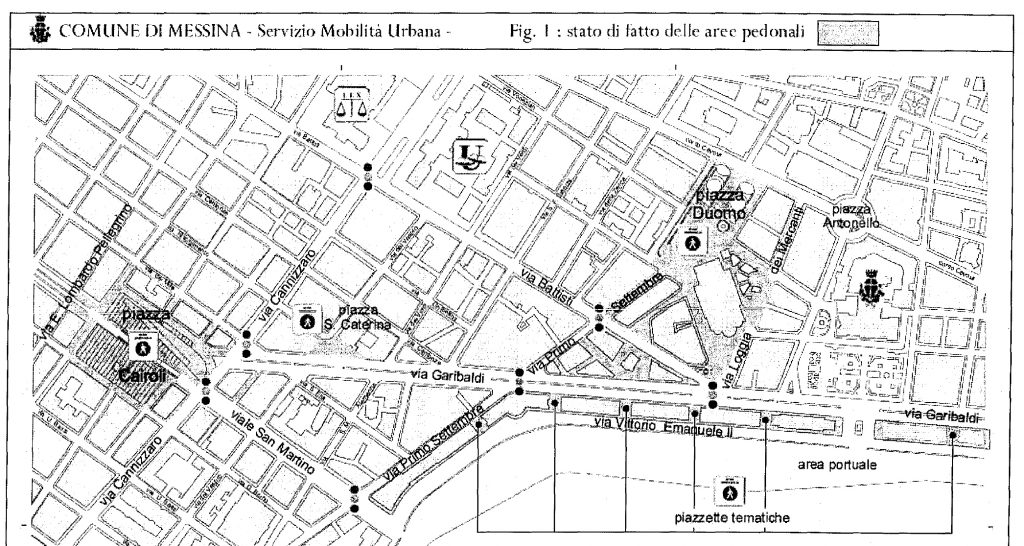 isola pedonale natale 2022 messina: pedonalizzazione viale san martino (mappa)