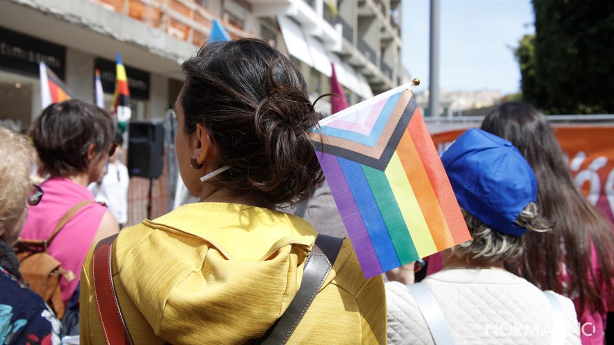 bandiera lgbt manifestazione famiglie arcobaleno piazza cairoli