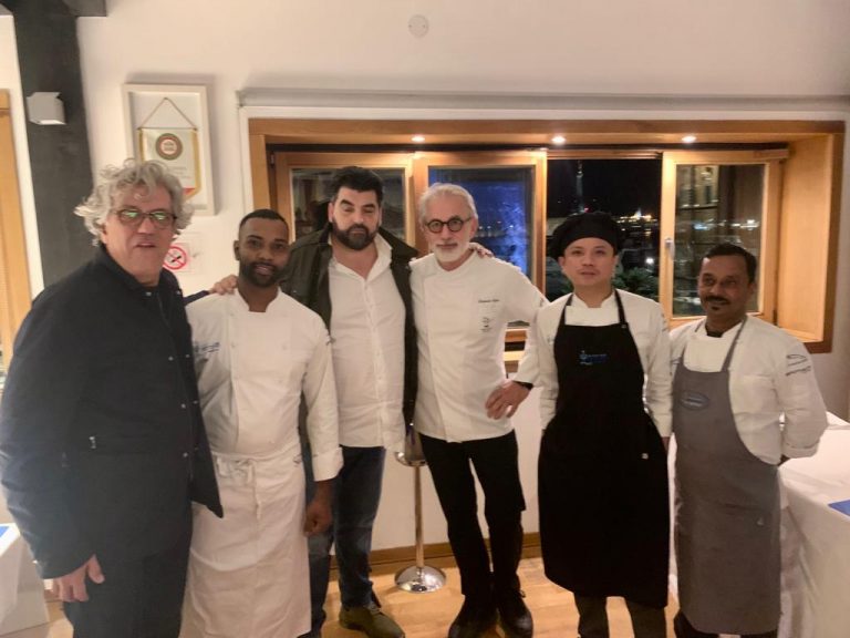 locatelli, cannavacciuolo e barberi, giudici di masterchef alla marina del nettuno di messina