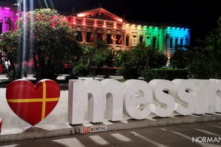 municipio palazzo zanca arcobaleno per lo stretto pride messina