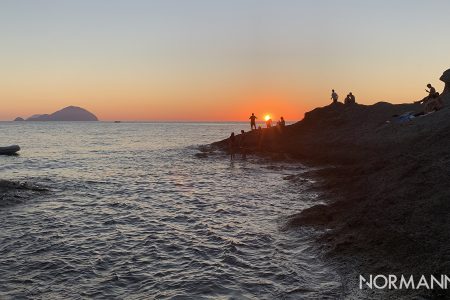 tramonto da pollara a salina (Isole Eolie)