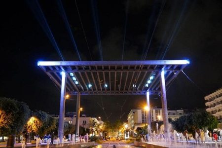 piazza cairoli di notte, pubblica illuminazione